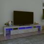 TV spintelė su LED apšvietimu, betono pilka, 230x36,5x40cm