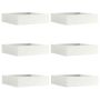 Vejo kraštas 6 pcs Balta 50 x 50 x 13 cm Plienas