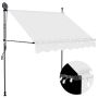 Rankiniu būdu ištraukiama markizė su LED, kreminė, 100cm