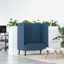 Aukštos nugaros sofa 101cm Mėlyna audinys