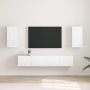 TV sieninė spintelė 2 pcs Blizgus baltas 30 x 31 x 60 cm