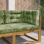 Lauko sofa pagalvėlė 3 pcs Lapų dizainas Poliesteris