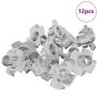 Įpjovinė T-veržlė 12 pcs Sidabro M6 mm Plienas