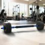 2-in-1 hantelių ir štangos rinkinys 30kg Juoda ir mėlyna