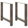 Valgomojo stalo kojos, 2 vnt., 80x(72-73) cm, natūralus plienas, plienas