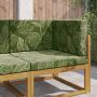 Lauko sofa pagalvėlė 3 pcs Lapų dizainas Poliesteris