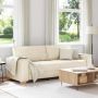 Sofa Smėlio 220 x 80 x 84 cm Lino mišinio audinys