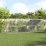 Vištų narvas 3 pcs Sidabro 600 x 200 x 200 cm Plienas ir PE