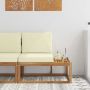 Lauko galinė sofa su pagalve Natūrali 91 x 63 x 73 cm