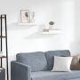 Pakabinamos lentynos, 2vnt., baltos, 60x23,5x3,8cm, MDF