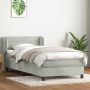 Box Spring Lova su čiužiniu Šviesiai pilka 90x210 cm Velvet