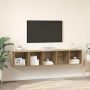 TV spintelės komplektas 2 pcs Amatininkų ąžuolas