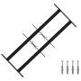 Langų saugos grotelės su 2 skersiniais 3 pcs 43-74 cm