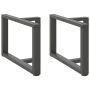 Kavos staliuko kojelės, 2 vnt., antracito spalvos, 70x25x(42-43) cm, plienas
