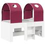 Lova su Tuneliu 4 pcs Balta ir raudona Apdirbta mediena