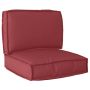 Pallet pagalvių rinkinys 2 pcs Vyno raudona Oksfordo audinys