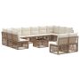 Sodo Sofų Rinkinys 13 pcs Smėlio poliratanas