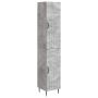 Spintelė 2 pcs Betono pilka 33 x 34,5 x 89,5 cm
