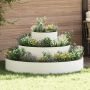 Sodo vazonas Balta 120 x 120 x 20 cm Šaltai valcuotas plienas
