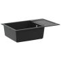 Kriauklė Juoda 780 x 500 mm 80% Kvarcas ir 20% Derva