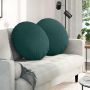 Sėdynių pagalvėlės 2 pcs Tamsiai žalia Ø60 x 21 cm audinys