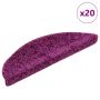 Laiptų kilimėliai, 20 vnt., 56x17x3 cm, violetiniai, pusapvaliai