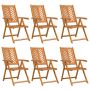 Sodo Kėdė 6 pcs Ruda 57 x 72 x 109 cm Kietos akacijos mediena