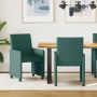Valgomojo Kėdės su Ratukais 2 pcs Tamsiai žalia 58 x 65 x 94 cm