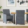 Valgomojo Kėdės su Ratukais 2 pcs Tamsiai pilka 58 x 65 x 98 cm