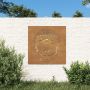 Sodo sienos dekoracija, 55x55cm, corten plienas, Budos galva