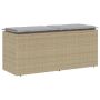 sodo suolas su pagalvėlė smėlio spalvos 110x40x44cm poliratanas