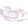 Svetainės sofa 3 pcs Armijos Žalia