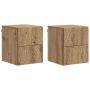 Sieninis naktinis staliukas 2 pcs Artisano ąžuolo
