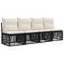 Sofa su keturiomis vietomis 4 pcs 4-Vietų skaičius Juoda