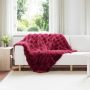 Dirbtinio Zefyro Pūkuotas Patalynė Olite 4 pcs Bordo raudona