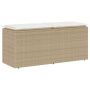 sodo suolas su pagalvėlė smėlio spalvos 110x40x44cm poliratanas