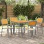 Susilankstantis krėslas 4 pcs Ruda 56 x 57 x 87 cm