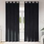 Užtemdymo užuolaidos 2 pcs Juoda 140 x 260 cm Aksomas