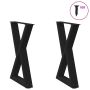 Valgomojo stalo kojos, 2 vnt., juodos, 50x(72-73,3) cm, plienas