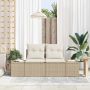 Sodo sofa su pagalve Smėlio 184 x 62 x 69 cm poliratanas