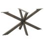 Valgomojo stalo koja, voro formos, juoda, 150x78x(72-73) cm, plienas