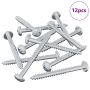 Medinis varžtas 12 pcs Sidabro 9,8 x 53 mm Plienas