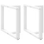 Valgomojo stalo kojelės, 2 vnt., baltos, 90x35x(72-73) cm, plienas, T formos