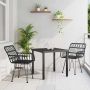 Sodo valgomojo komplektas 3 pcs Juoda