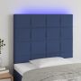 Galvūgalis su LED, mėlynos spalvos, 90x5x118/128cm, audinys