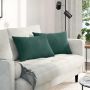Sofa Pagalvės 2 pcs Tamsiai žalia 60 x 40 cm Kordūrinis audinys