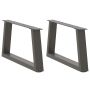 Kavos staliuko kojelės, V formos, 2 vnt., antracito spalvos, 70x(30-31,3) cm, plienas