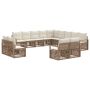 Sodo Sofų Rinkinys 13 pcs Smėlio poliratanas