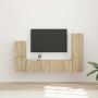 TV spintelių komplektas 4 pcs Sonoma ąžuolas Apdirbta mediena