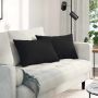 Sofa Pagalvės 2 pcs Juoda 60 x 40 cm audinys